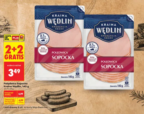 Polędwica sopocka Kraina Wędlin promocja w Biedronka
