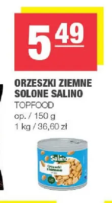 Orzeszki ziemne solone Salino promocja w SPAR