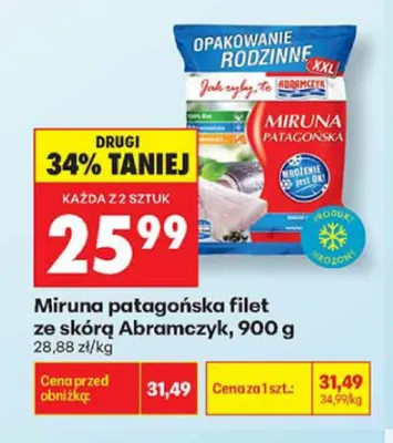 Miruna patagońska filet ze skórą Abramczyk promocja w Biedronka