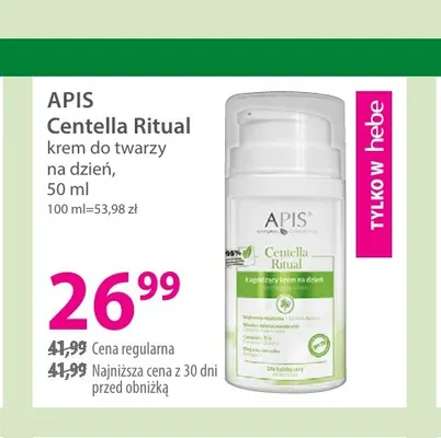 Krem do twarzy na dzień Centella Ritual Apis promocja w Hebe