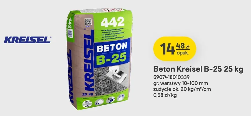 Beton Kreisel B-25 25 kg promocja w Castorama