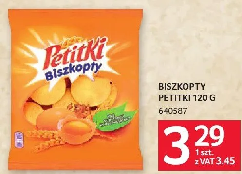 Biszkopty Petitki 120 g promocja w Selgros