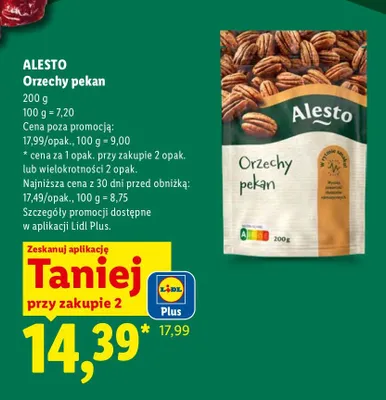Orzechy pekan Alesto promocja w Lidl