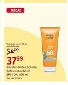 Balsam do opalania dla dzieci Garnier Ambre Solaire SPF 50+ promocja w Rossmann