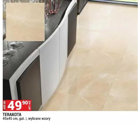Terakota 45x45cm gat. I wybrane wzory promocja w Merkury Market