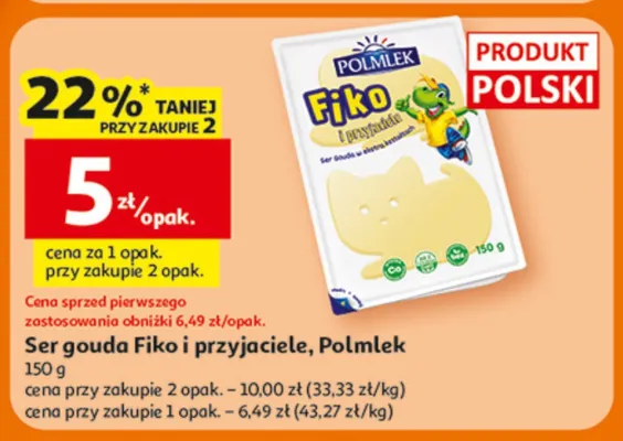 Ser gouda Fiko i przyjaciele promocja w Auchan