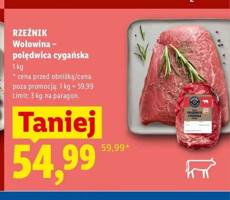 Wołowina - polędwica cygańska Rzeźnik promocja w Lidl