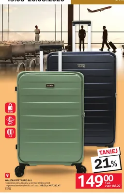 Walizka RPET Paris 64 l promocja w Selgros