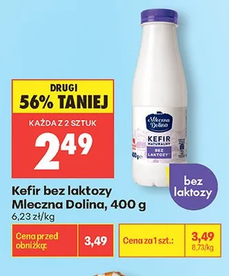 Kefir bez laktozy Mleczna Dolina promocja w Biedronka