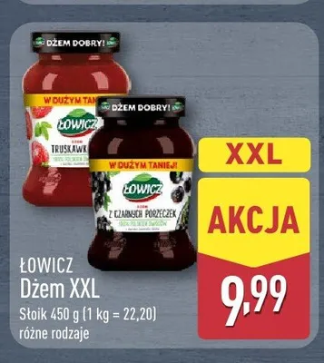 Dżem Łowicz XXL truskawkowy promocja w Aldi