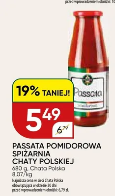 Passata pomidorowa Spiżarnia Chaty Polskiej promocja w Chata Polska
