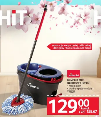 Komplet mop obrotowy H2PRO Vileda promocja w Selgros