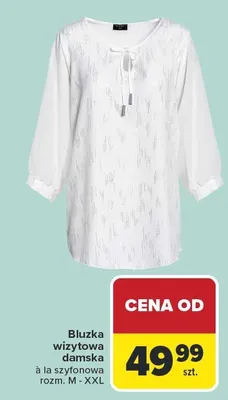 Bluzka wizytowa damska à la szyfonowa promocja w Carrefour