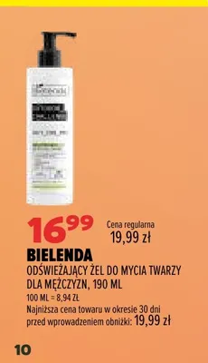 Odświeżający żel do mycia twarzy dla mężczyzn Bielenda promocja w Drogerie Natura