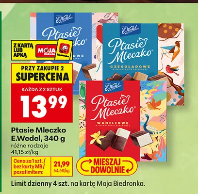 Ptasie Mleczko E.Wedel promocja w Biedronka