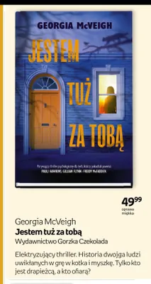 Książka Jestem tuż za tobą Georgia McVeigh promocja w Empik