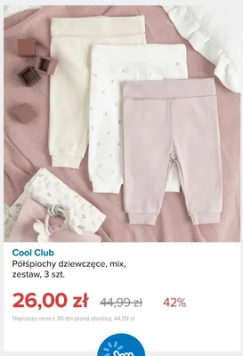 Półśpiochy dziewczęce 3-pak Cool Club promocja w Smyk