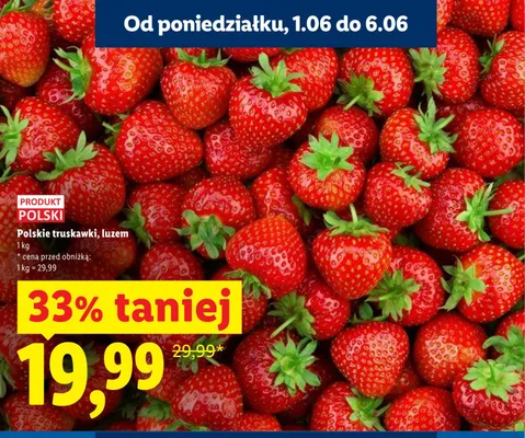 Truskawki luzem polskie promocja w Lidl