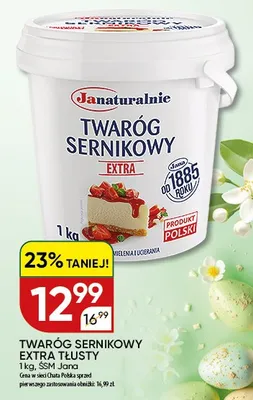 Twaróg sernikowy extra tłusty promocja w Chata Polska