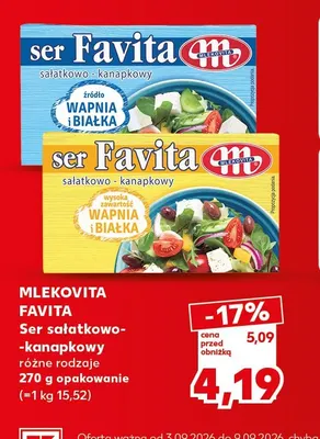 Ser sałatkowo-kanapkowy Favita Mlekovita promocja w Kaufland