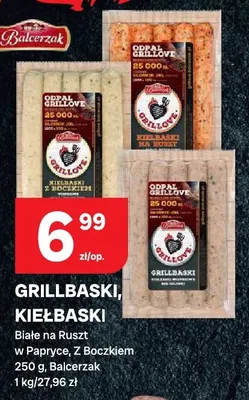 Grillbaski, kiełbaski Białe na Ruszt w Papryce, Z Boczkiem Oraz Salcerzak promocja w Chorten