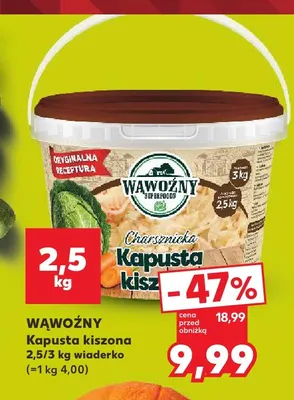 Kapusta kiszona Wąwoźny promocja w Kaufland