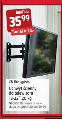 Uchwyt ścienny do telewizora Bright 13-32" 20 kg promocja w Jula