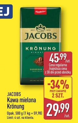 Kawa mielona Krönung promocja w Aldi
