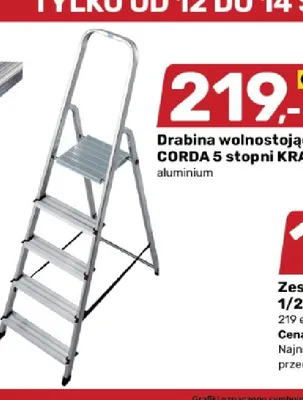 Drabina wolnostojąca Corda 5 stopni Krause promocja w Bricomarche