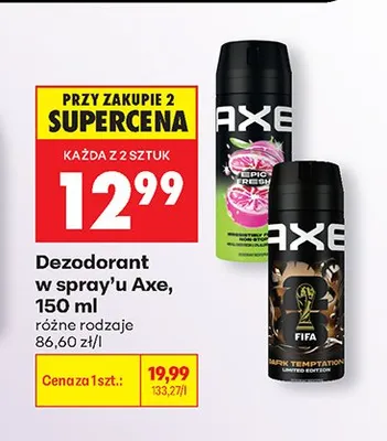 Dezodorant w spray'u Axe promocja w Biedronka