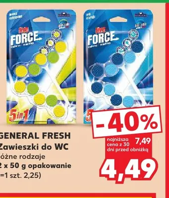 Zawieszki do WC General Fresh 2-pak promocja w Kaufland