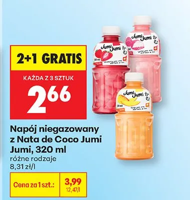 Napój niegazowany z Nata de Coco Jumi Jumi różne rodzaje 320 ml promocja w Biedronka