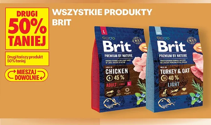 Karma dla psów Brit Premium by Nature High in Chicken 45% Adult Large promocja w Biedronka