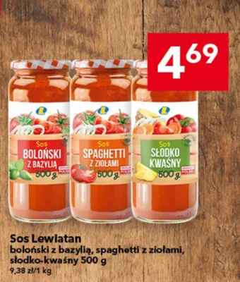 Sos spaghetti z ziołami promocja w LEWIATAN