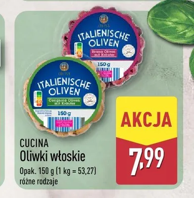 Oliwki włoskie czarne Cucina promocja w Aldi