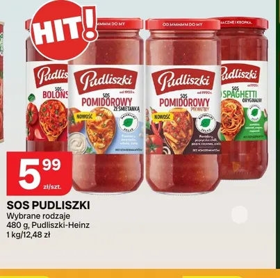 Sos boloński Pudliszki promocja w Chorten