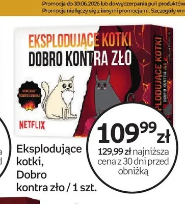 Gra karciana Eksplodujące kotki Dobro kontra zło promocja w Empik