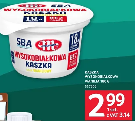 Kaszka Wysokobiałkowa Wanilia Mlekovita SBA promocja w Selgros