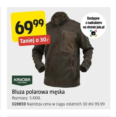 Bluza polarowa męska Kayoba Outdoor promocja w Jula
