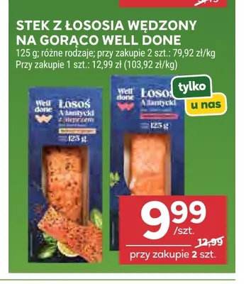Stek z łososia wędzony na gorąco Well Done promocja w Stokrotka