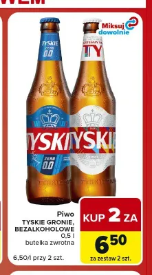 Piwo bezalkoholowe Tyskie Zero promocja w Carrefour Market