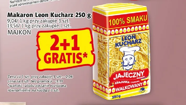 Makaron Leon Kucharz Majkon promocja w Prim Market