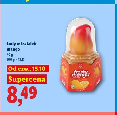Lody w kształcie mango Frosty promocja w Lidl
