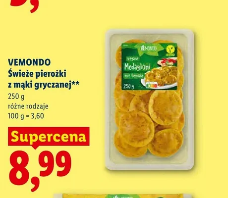 Świeże pierożki z mąki gryczanej VEMONDO promocja w Lidl