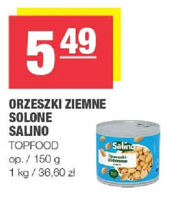 Orzeszki ziemne solone Salino promocja w SPAR