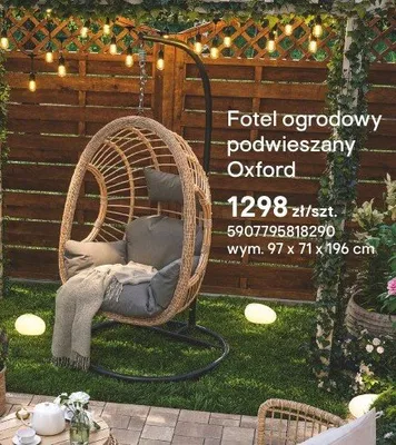 Fotel ogrodowy podwieszany Oxford promocja w Castorama