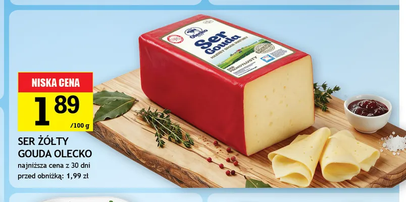 Ser żółty Gouda Olecko promocja w Gram Market