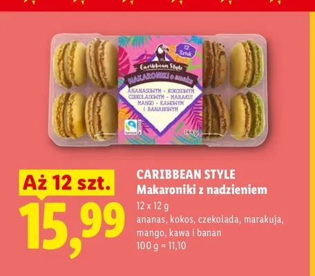 Makaroniki z nadzieniem Caribbean Style 12-pak 12 g promocja w Lidl