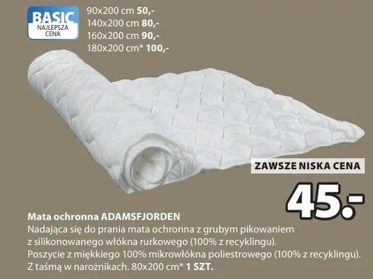 Mata ochronna ADAMSFJORDEN promocja w Jysk