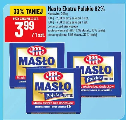Masło Ekstra Polskie 82% promocja w POLOmarket